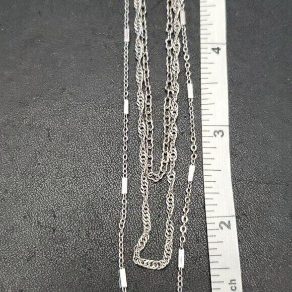 *Sale* Charming Charlie silver tone triple layer pearl necklace - Picture 7 of 12